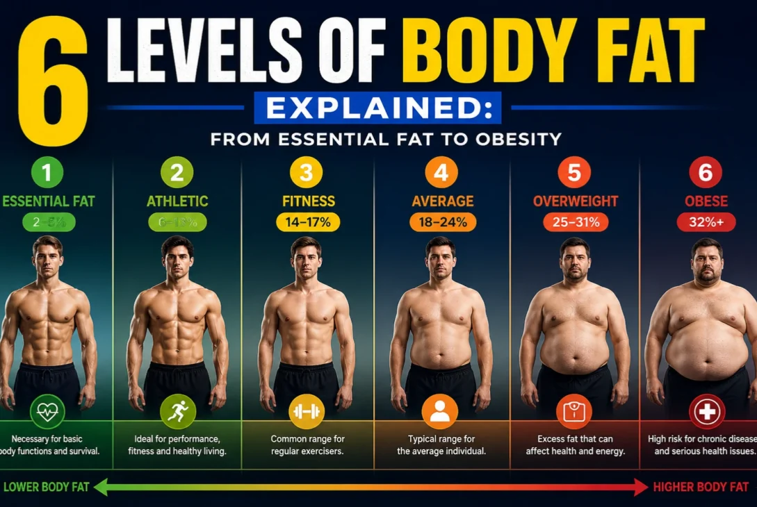 6 Levels of Body Fat Explained From Essential Fat to Obesity