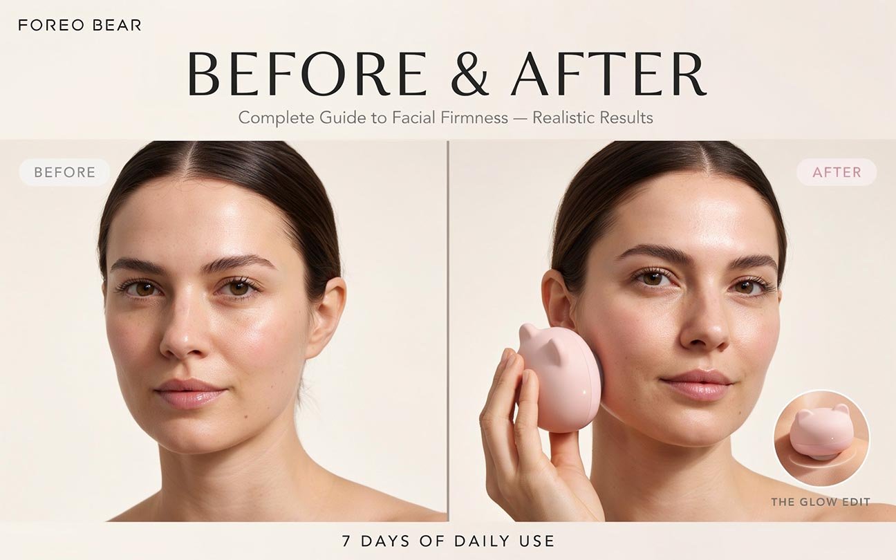 FOREO BEAR Before and After Complete Guide: Facial Firmness, Realistic Results