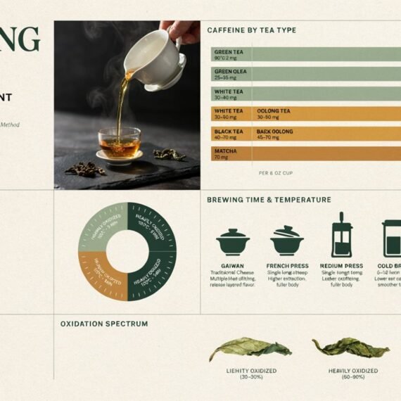 Oolong Tea Caffeine Content Complete Guide: Tea Type, Brewing Time, & Preparation Method