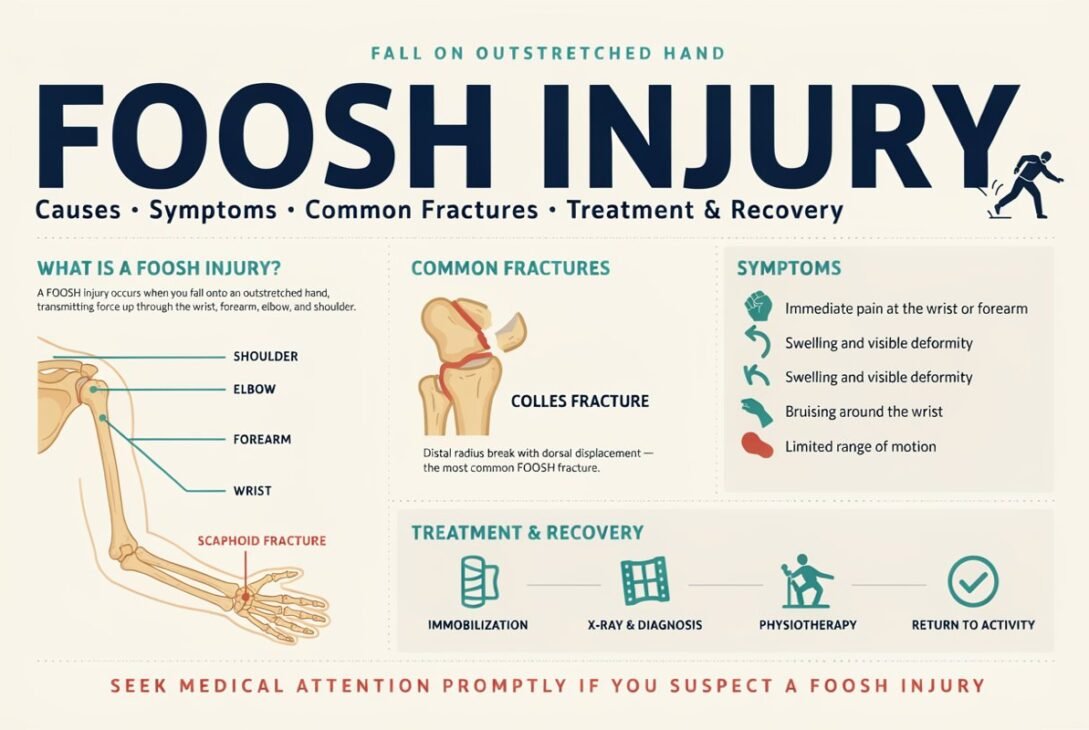 FOOSH Injury: Causes, Symptoms, Common Fractures, Treatment & Recovery