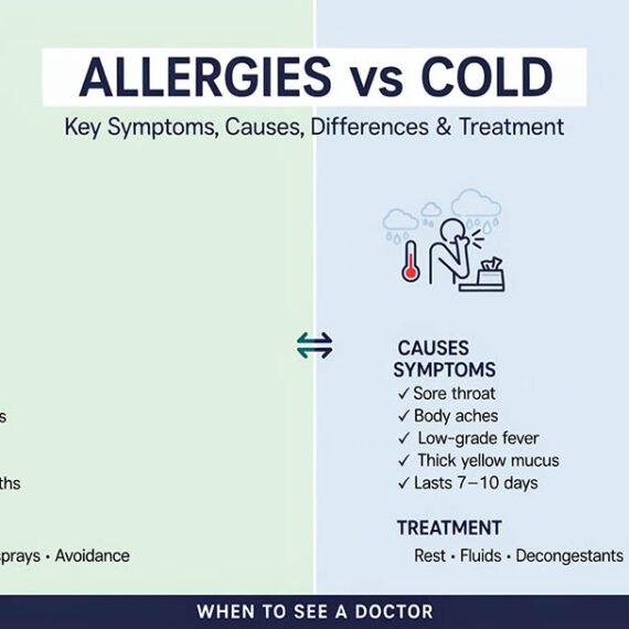 Allergies vs Cold: Key Symptoms, Causes, Differences, and Treatment Options